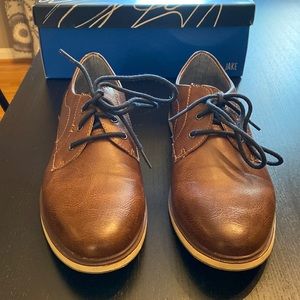 Boys Size 6 Brown Leather Dress Shoes